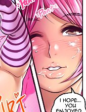 You can't do it on this comic book porn you naughty old pervert, but you like these tits don't you?