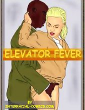 Elevator fever interracial comic fuck