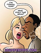 Naughty slut taking dirty facial from big black cock! Watch best interracial John Person sex comic session