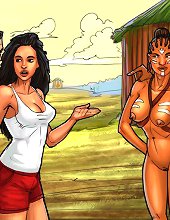 Sex starving whore wants some porno game with wild horny aborigines